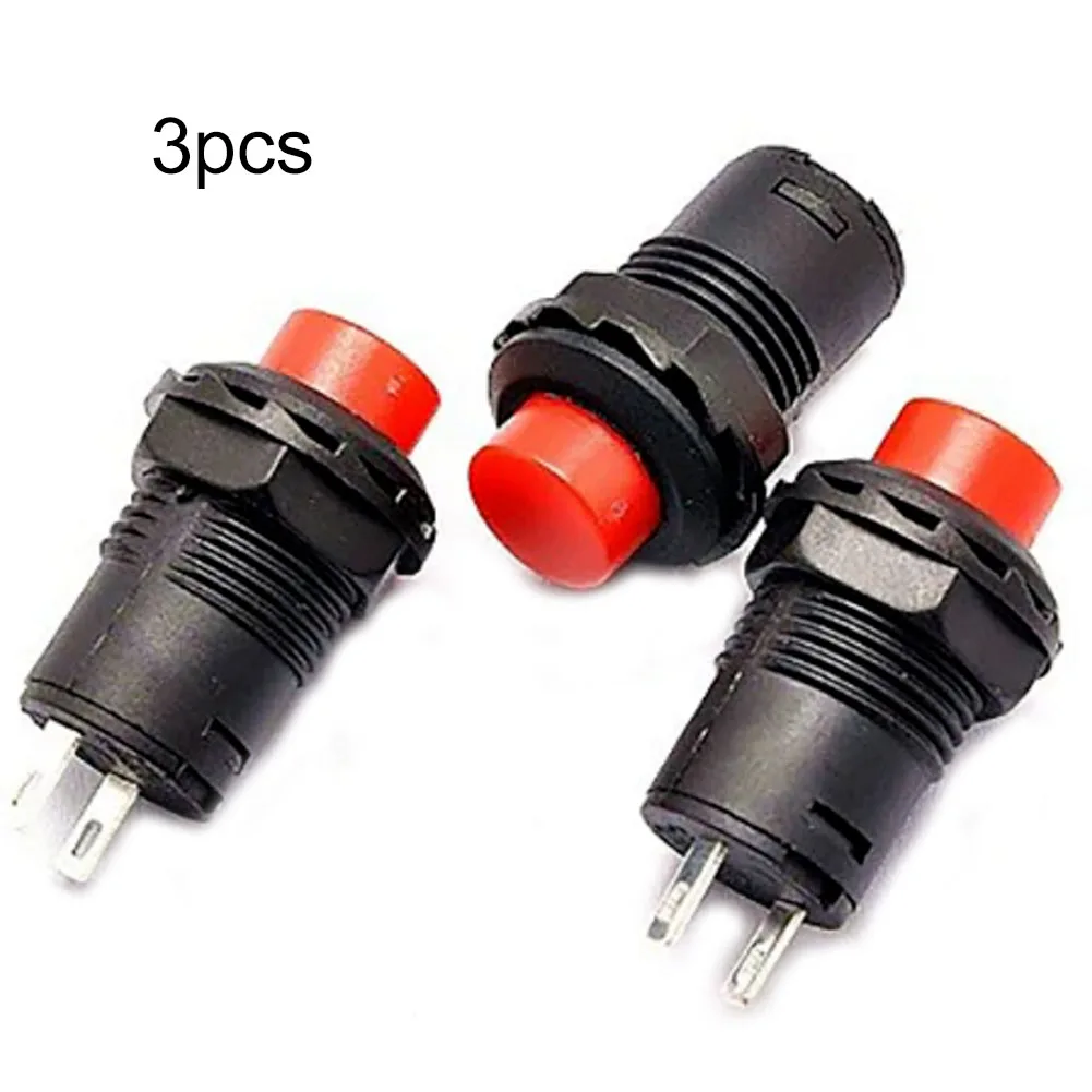 12v-250v Button Switch 12 Mm 2 Pins Dash Boat For Car Latching Lock Push Button Round SPST Self-locking Switch