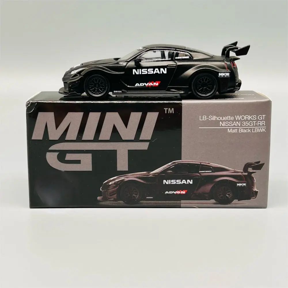 Minigt 1/64  NISSAN 35GT-RR Ver.2 LBWK Matt Black Die-cast Alloy Car Model Collection Display Gift