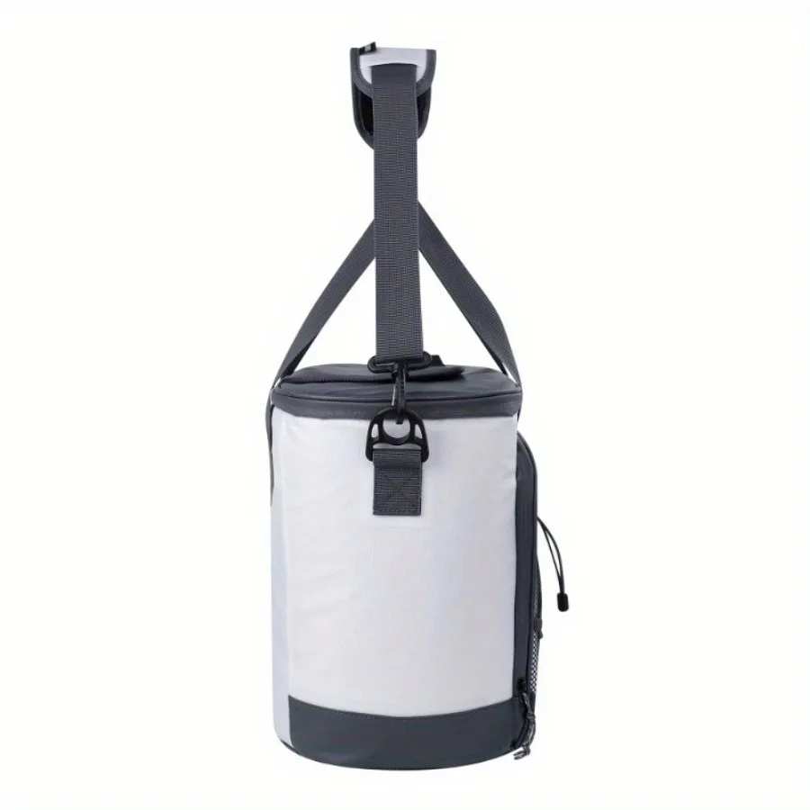 28캔 용량 쿨러, 마린 소프트 토트백, 그레이, 고무 손잡이, 휴대가 간편하고 편안함