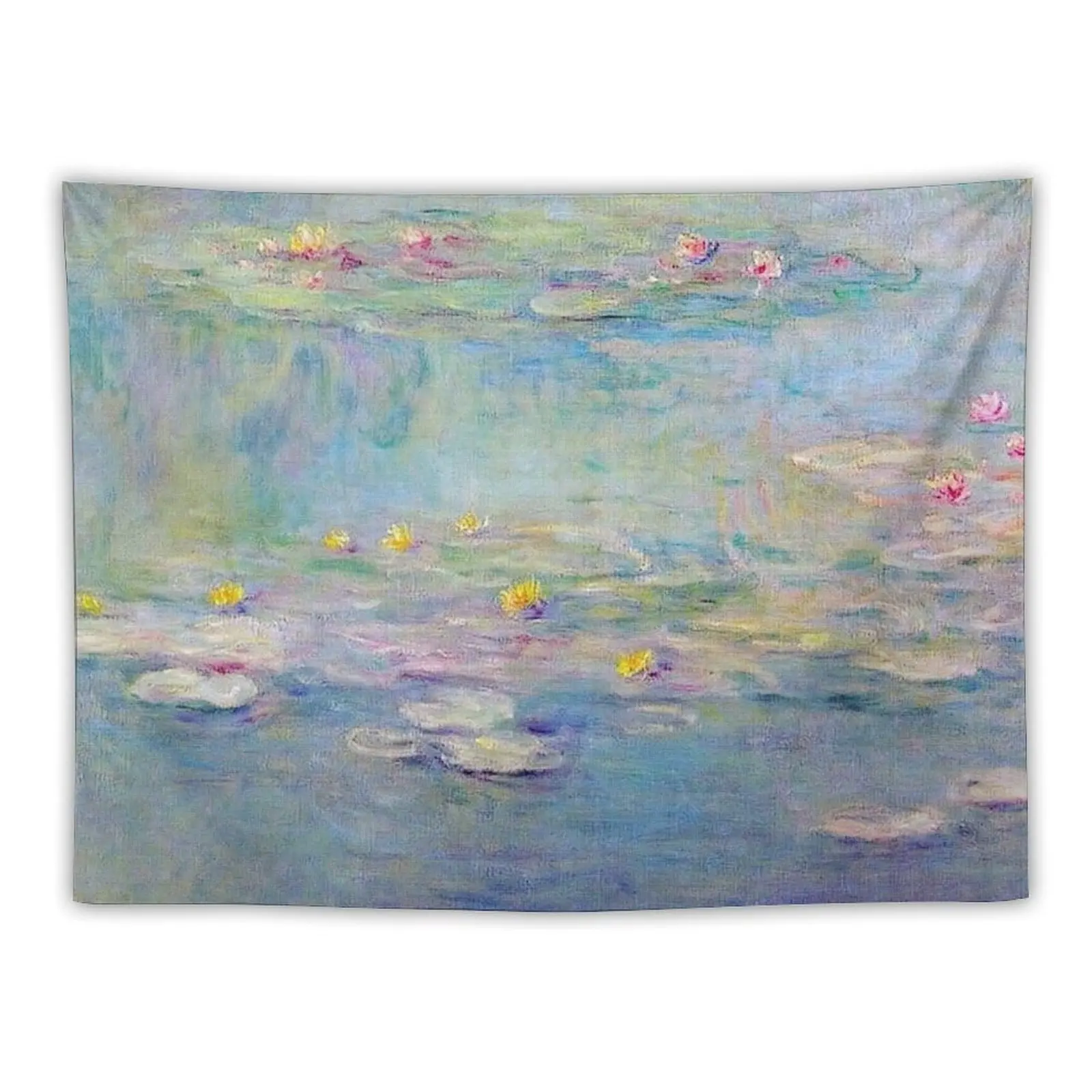 Les Nymphéas Bleu Sarcelle de Claude Monet - Monet Teal blue Water Lilies Tapestry Room Ornaments Room Aesthetic Decor Tapestry