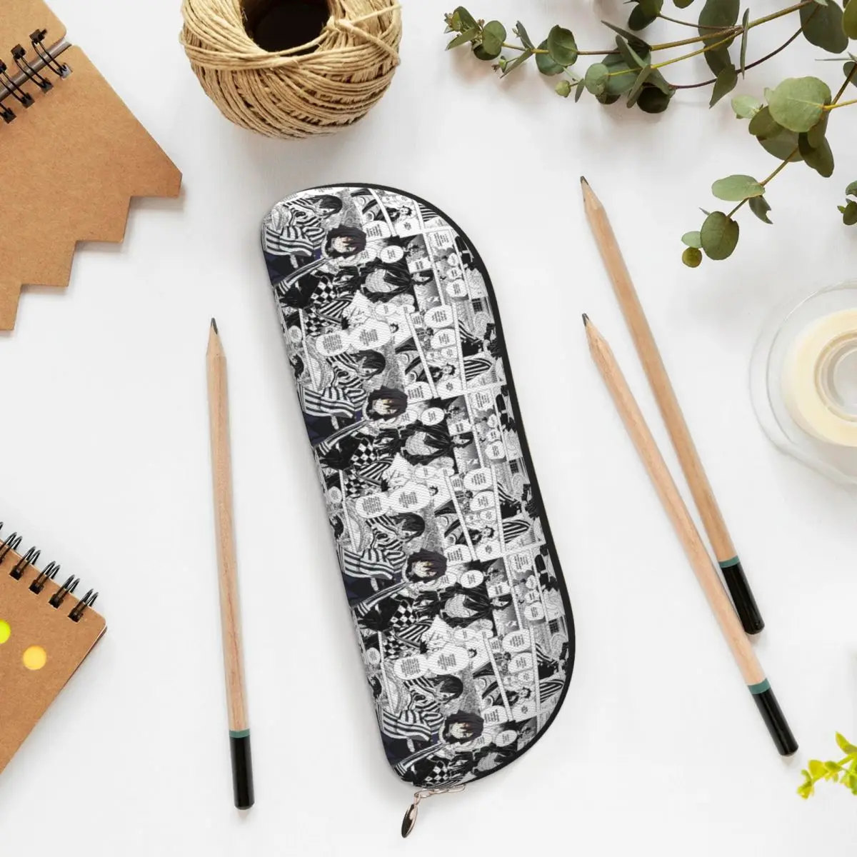 

Demon Slayer Iguro Obanai Pencil Case Pencil Pouch Storage Stationery Supplies Big Capacity Pen Box Pencil Bag for Boys Girls