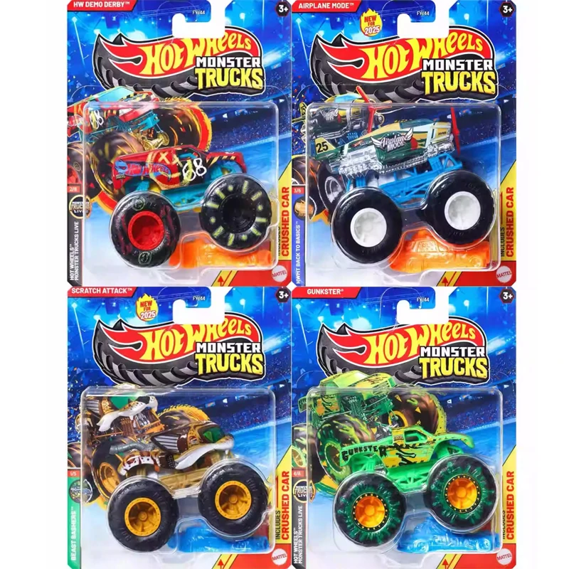 Coche Hot Wheels Original Monster Trucks 1/64 Diecast Ramblin Wrecker demostración Derby Humvee Fastback modo avión juguetes para niños regalo