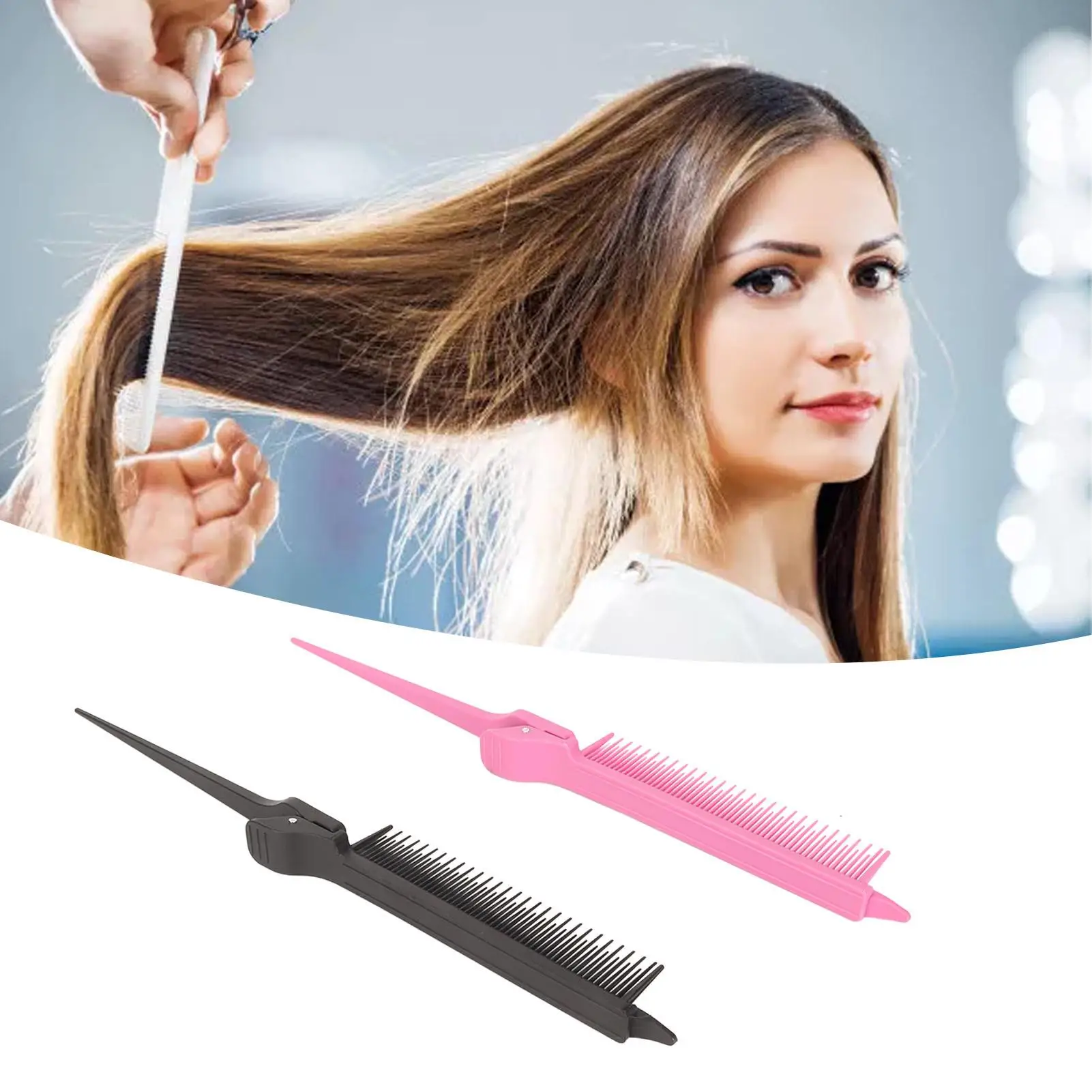 Versatile Tail Teasing Clip Comb for hair Salons - Easy Storage, Firm Clamping Force, Safe ABS Material