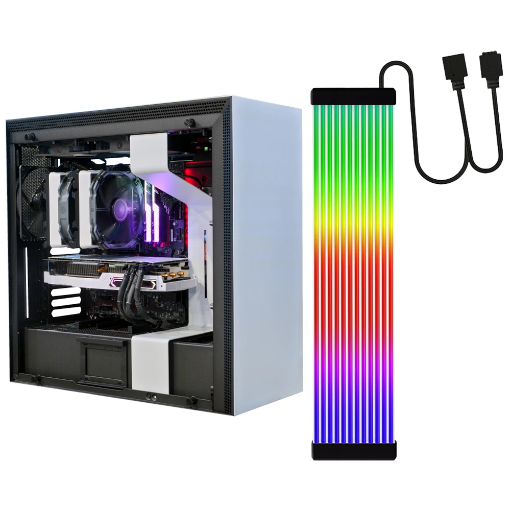 

5V 3Pin RGB LED Light Strip Bar 8/24PIN Motherboard Power Extension Cable Flexible LED Strip Light DIY Kit for PC Case