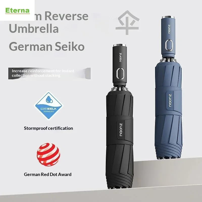 Fully Automatic Folding Umbrella High-end Stormproof Rainproof Telescopic Car for Men Women