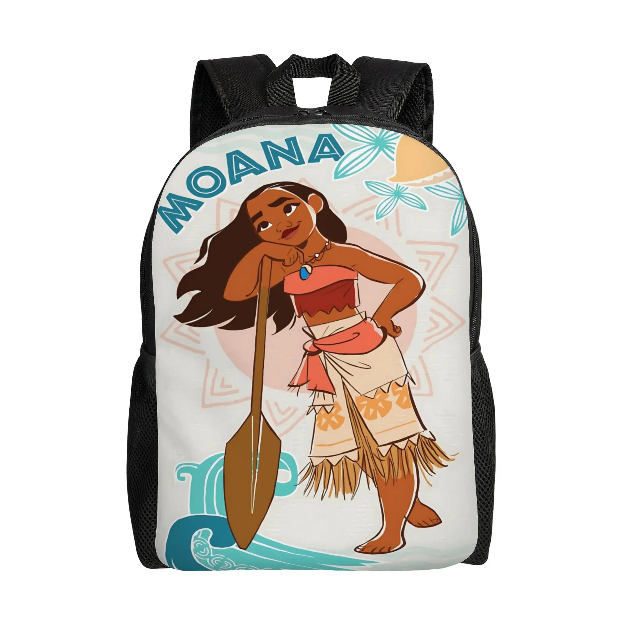 

1PC back to school Backpack Disney animation Daypack Moana princess Solid Journey Retro Washable Rucksack