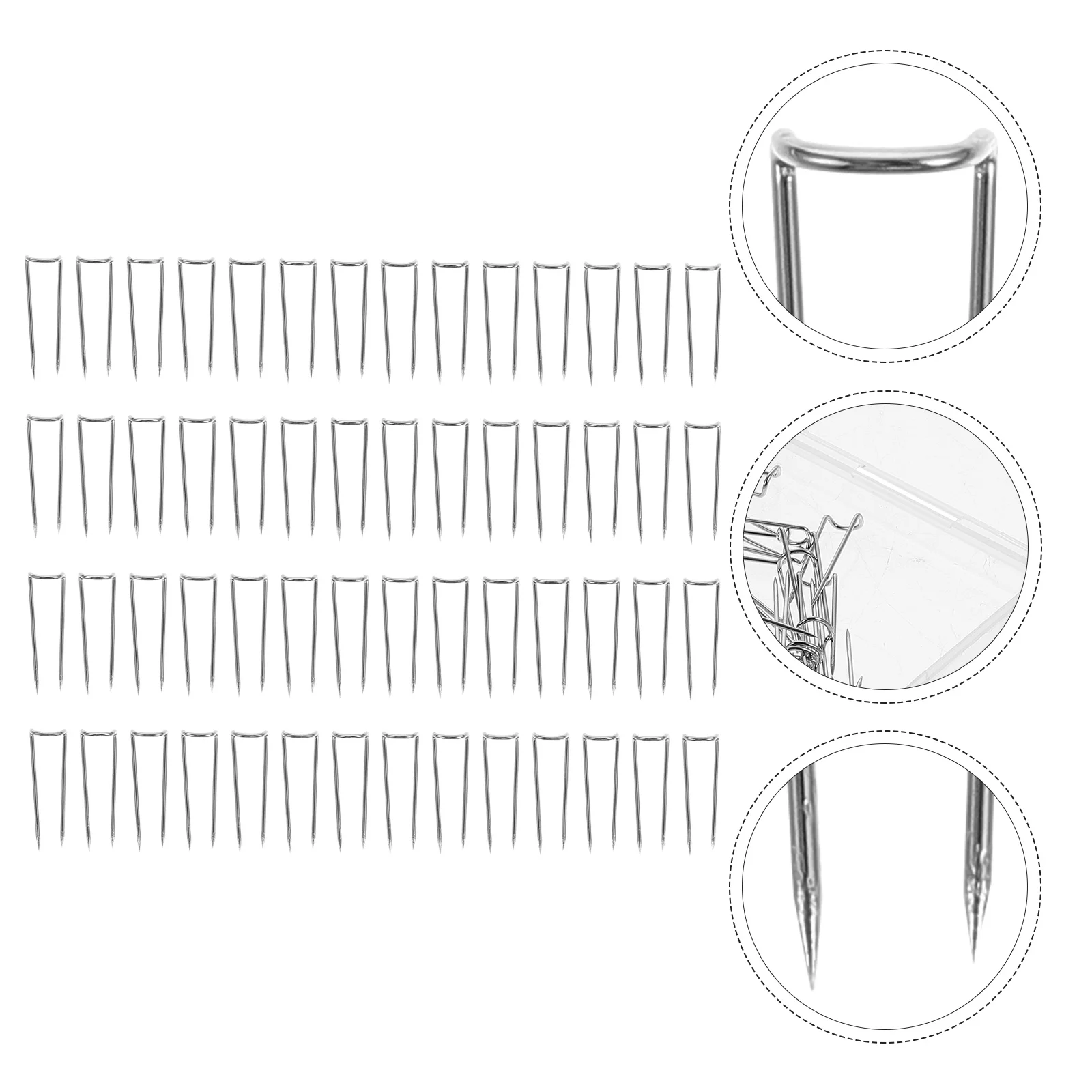 

100pcs Stainless Steel Patchwork Pins Durable U-Shaped Sewing Needles Cloth Positioning U-Pins For Quilting Sewing Supplies