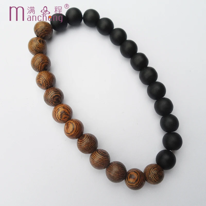 sokolov Natural Wooden Matte Laurentii Wenge Buddha Bracelets Mala Rosary Tasbih Prayer Beads Pulsera Hombre Mujer Millettia