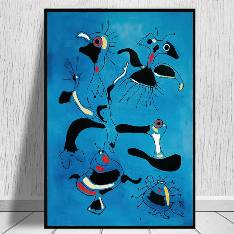 Modern Joan Miro Surrealism sanat posterler ve baskılar tuval boyama resimleri duvar üzerinde soyut dekoratif ev dekor hediyelik eşya