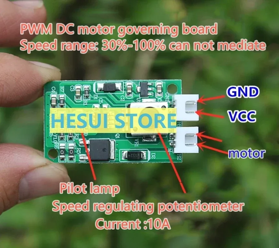 PWM motor speed board can not mediate high power DC motor stepless governor 10A