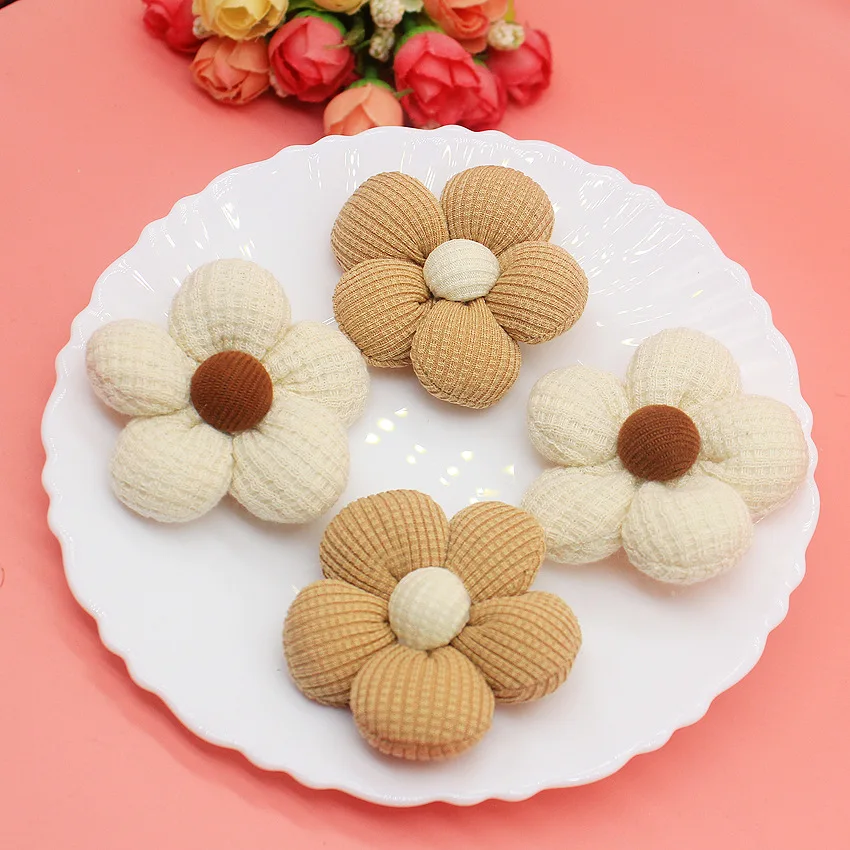 Flower Appliques for DIY Hat Clothes, Sewing Patches, Handmade Headwear, Hair Clips Accessories, 6cm, 10Pcs