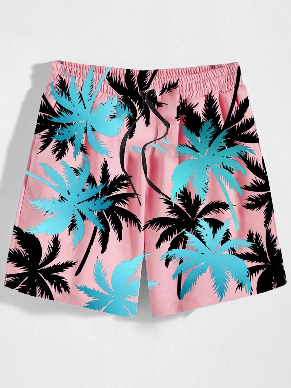 

Men's summer beach shorts with trendy coconut tree prints. Stylish and comfortable, perfect for beach outings and casual summer