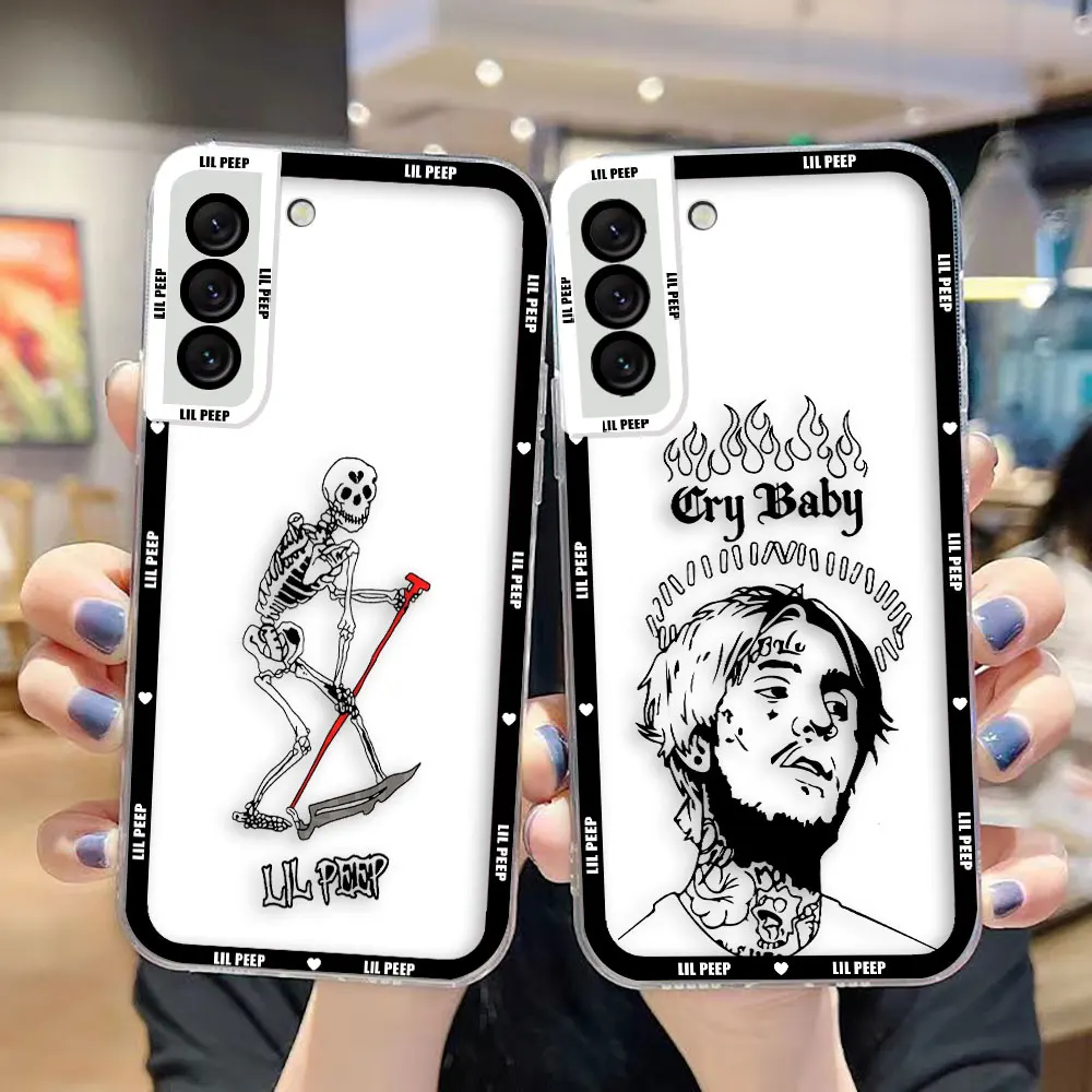 Clear Phone Case For Samsung Galaxy S26 S25 EDGE S24 S23 S22 S21 S20 FE PLUS ULTRA Case Shell Funda Cover Cry Baby Lil p-Peep