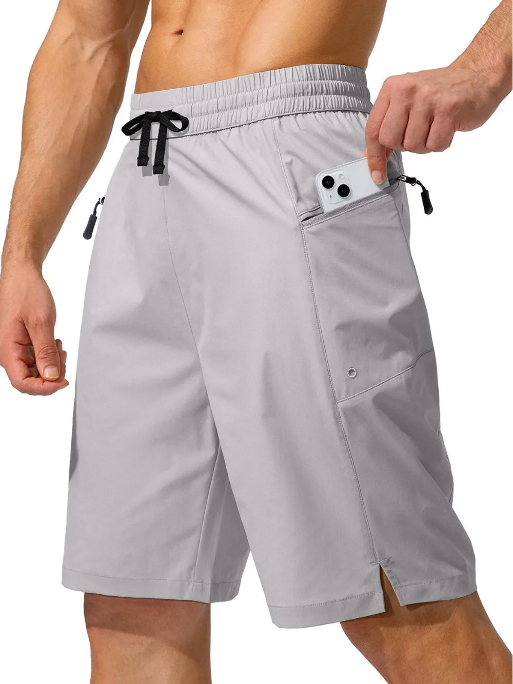 2026Cross-border men's swimming trunks quick-drying beach shorts with zipper pockets beach shorts five-point pants L1158