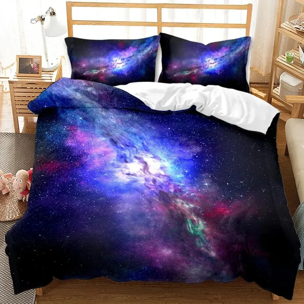 

3D Print Galaxy Universe Outer Space Bedding Set Duvet Cover Bed Set Quilt Cover Pillowcase Comforter king Queen Size Boys Adult