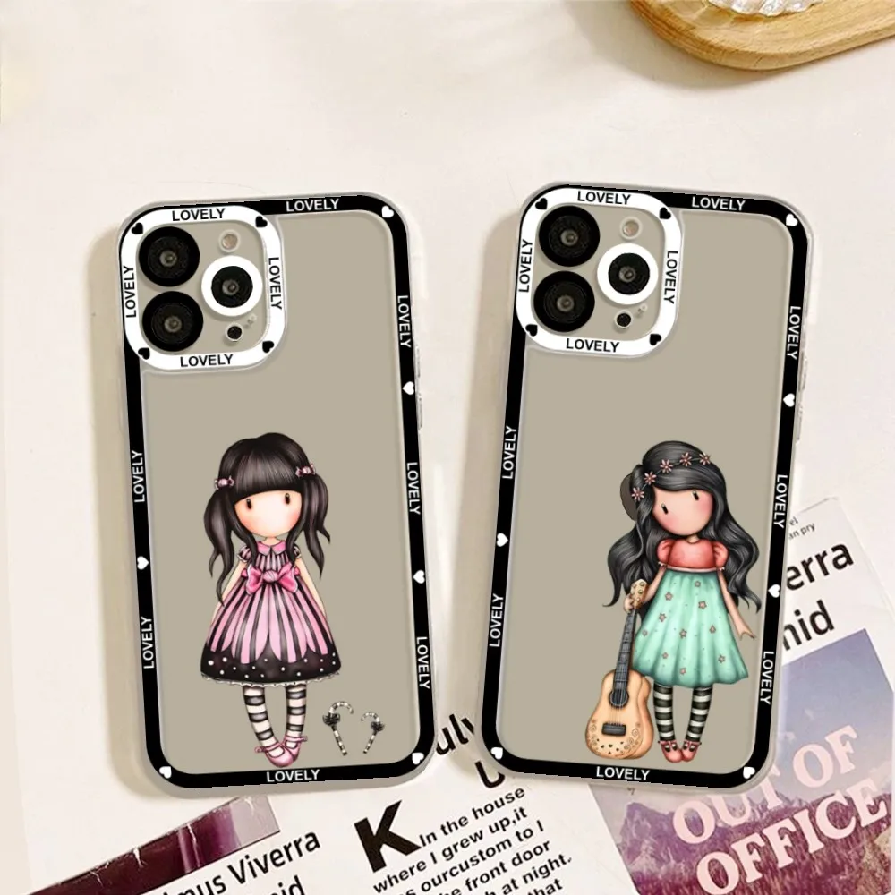 Lovely Santoro Gorjuss Phone Case For IPhone 11 12 13 Mini Pro Max 14 Pro Max Iphone15 15promax Case Shell Funda Cover