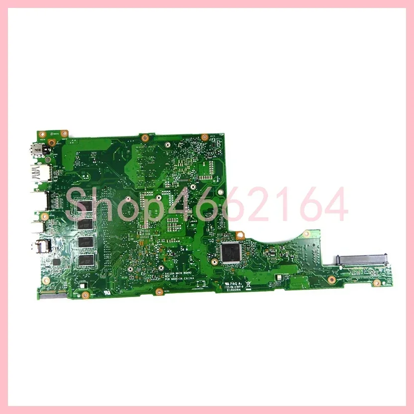 X411UN Mainboard For Asus S4000V X411UQ S4200V X411UF K411UN A411UF K411UQ X411UA / UAS X411UV F411UF A411UN Laptop Motherboard