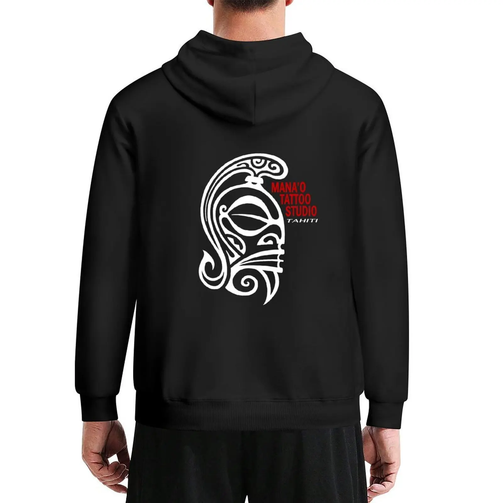 

Mana'o Tattoo Studio Tahiti TIKI WARRIOR Hoodie men's sweat-shirt set autumn blouse hoodies for men high quality