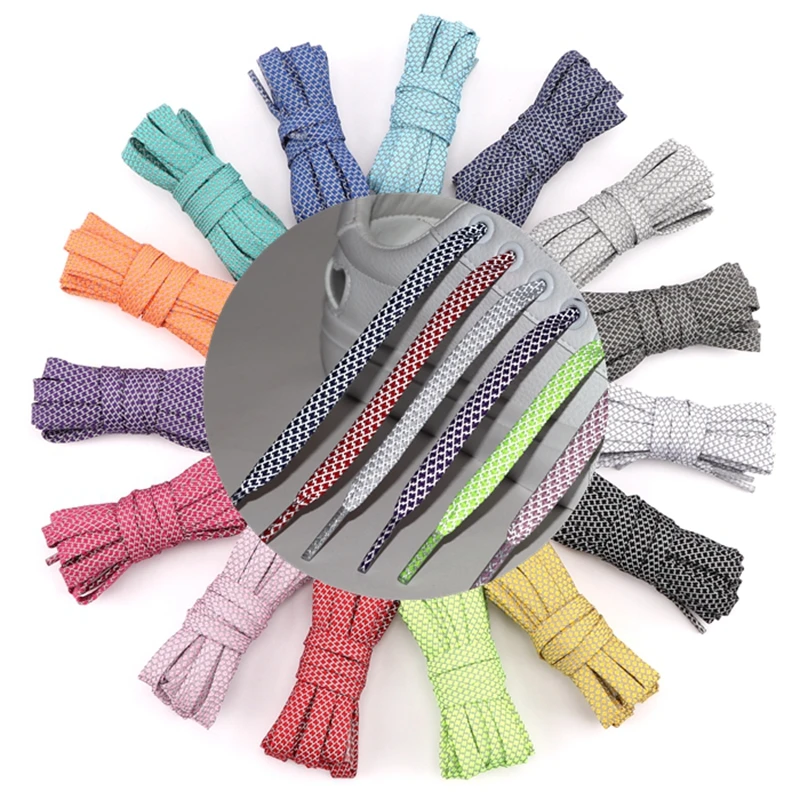 1 Paar reflektierende Schnürsenkel Sneakers flache Schnürsenkel Seil Schnürsenkel Schuhe Zubehör 100/120/140/160 cm Saiten