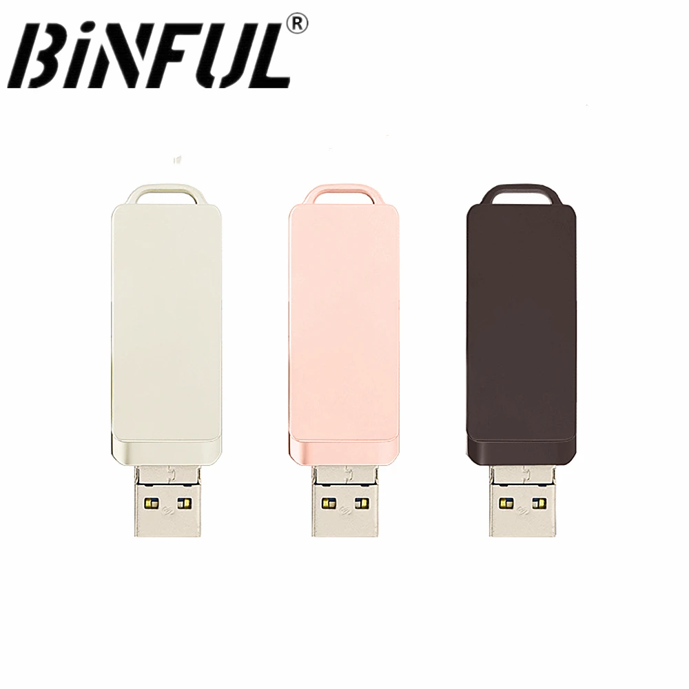 Voor iphone Draaien Usb 3.0 Flash Drive 2TB 1T 512G met 3 in 1 Micro TYPE-C naar iphone interface 256G pendrive 11/12/13/14 Ipad