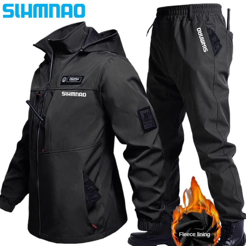 

New tactical fishing suit men's outdoor work pants with multiple pockets waterproof pants autumn and spring outdoor cycling suit
