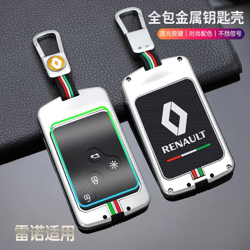 Car Key Case Cover Protector For Renault Kadjar Captur Clio Megane 2 3 4 RS Koleos Logan Scenic Duster Auto Keychain Accessories