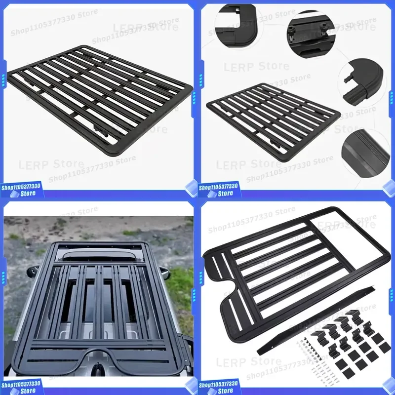 Universal Car Roof Rack Aluminum Crossbar Frame with Luggage Basket for General Motors SUVs Heavy Duty Cargo Carrier System