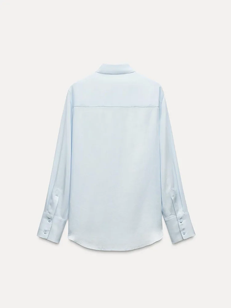 Nueva Csa de Manga Larga con Cuello  para Mujer, Estilo Casual Versátil, Hoada, para el Trabajo, Producción China, O...