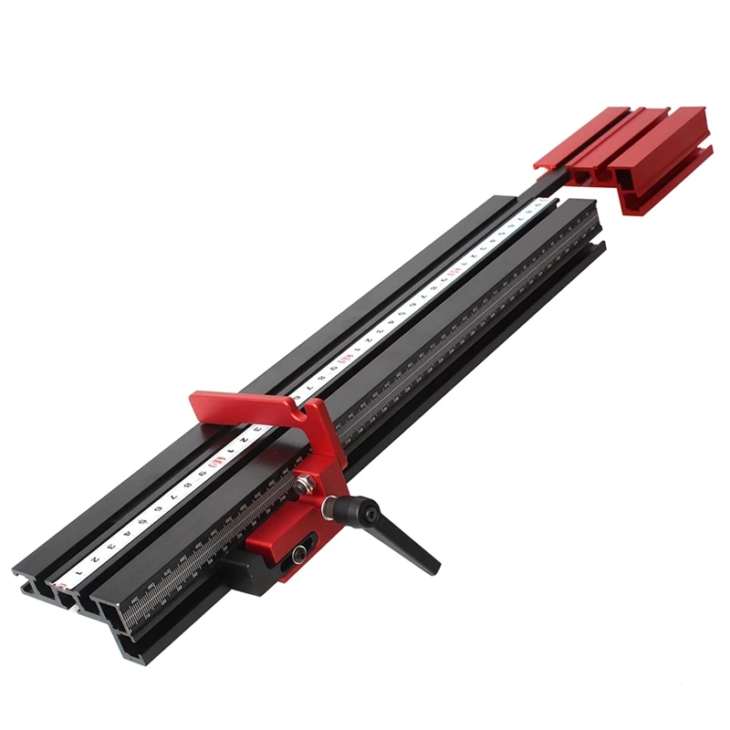 75 Type Telescoping Aluminum Profile Router Fence T-Track Table Saw Fence Woodworking T-Slot Miter Track Fence