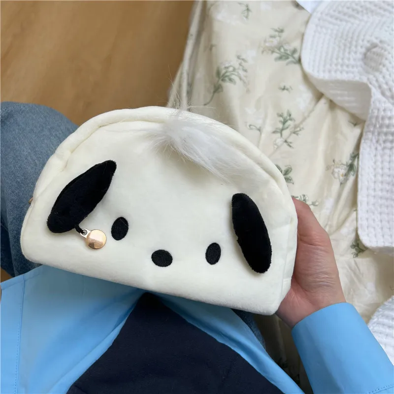 Kawaii Pochacco peluche borsa Anime Cinnamoroll borse portaoggetti cosmetici Cartoon Kawaii astuccio ragazza regali di compleanno