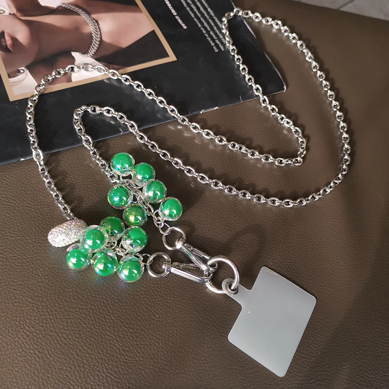 

Long Diagonal Hanging Rope Love Pendant Mobile Phone Hanging Rope Beaded Pendant Universal Phone Case Bag Anti Loss Lanyards