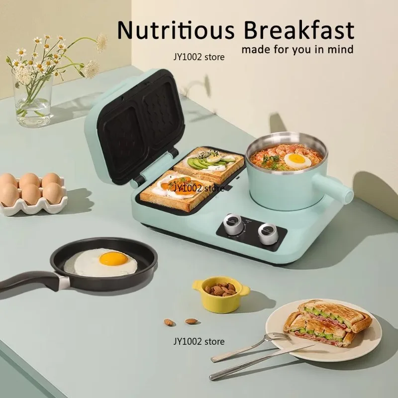 Multi-Functional Four-in-One Household Toaster Oven  Baking Sandwich Machine  Breakfast Making Machine