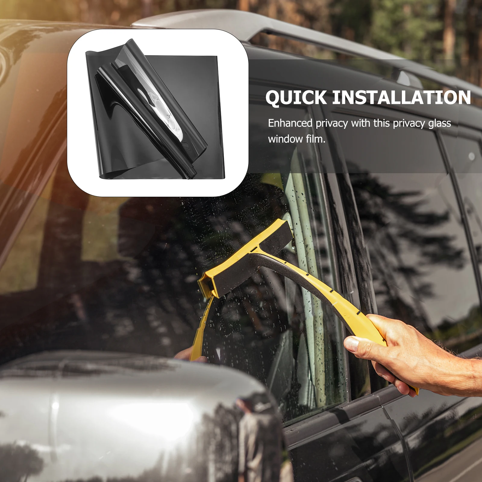

Window Film Insulation for Black Automotive Privacy Car Shades Side Sun Protective