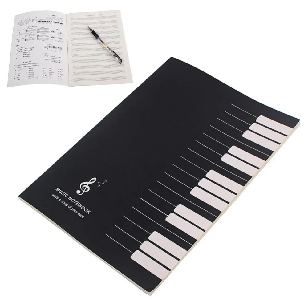 Paper Notebook 32 Pages Music Practice Notebook Piano Violin Book Writing Drawing Record Five-line Notebook Music Tool