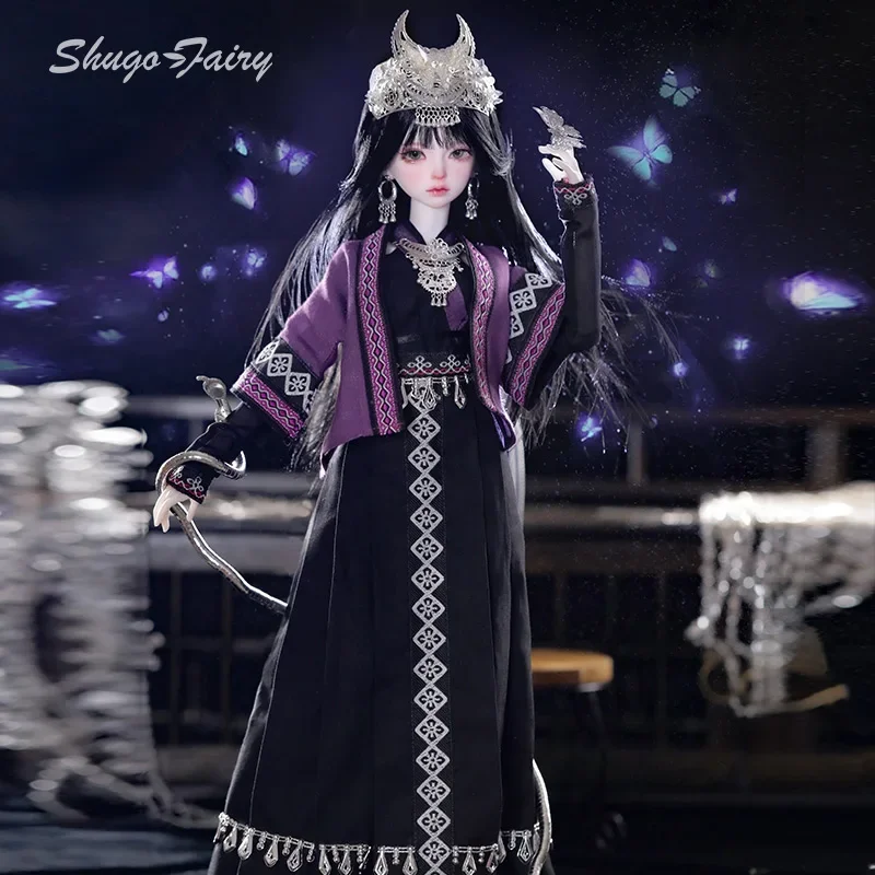 BJD Doll 1/4 Kaka Fullset Miao Ethnic Group Magnificent Cultural Fashion Handcrafts ShugaFairy Handmake Resin Figure