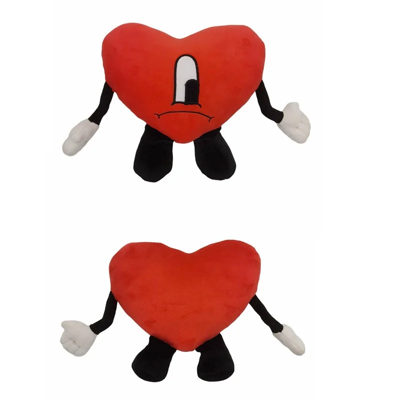 In Stock Red Heart-Shaped Plush Doll Stuffed Toy Cute Abstract Red Pillow Room Decoration Collection Periphery Holidays Gifts