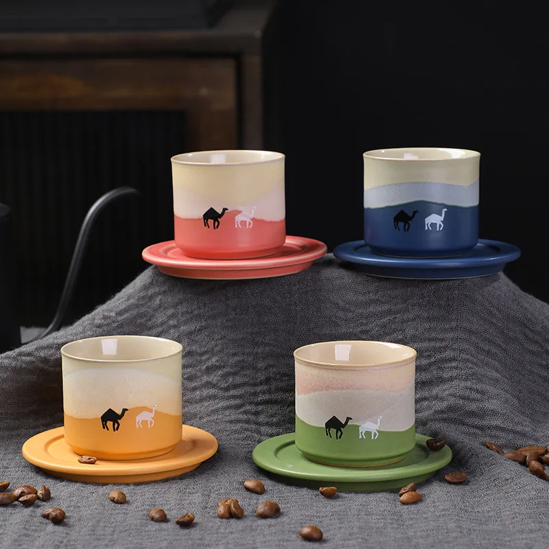 

Middle Eastern Espresso Cup Set Saudi Arabia Ceramic Desert Camel Mug Creative Design