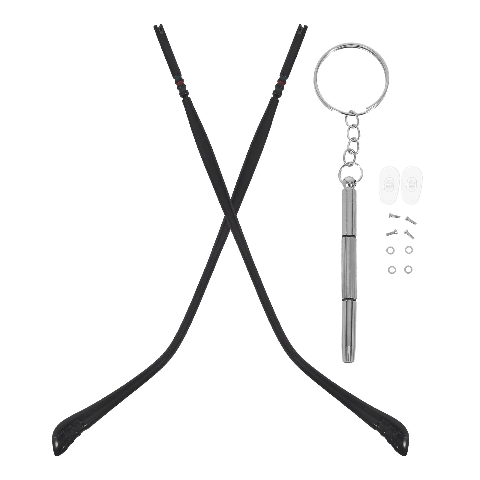 1Pair Metal Eyeglass Temple Arms Legs Repair Kit Universal Glasses Frame Replacement Black Replacement Arm Temple