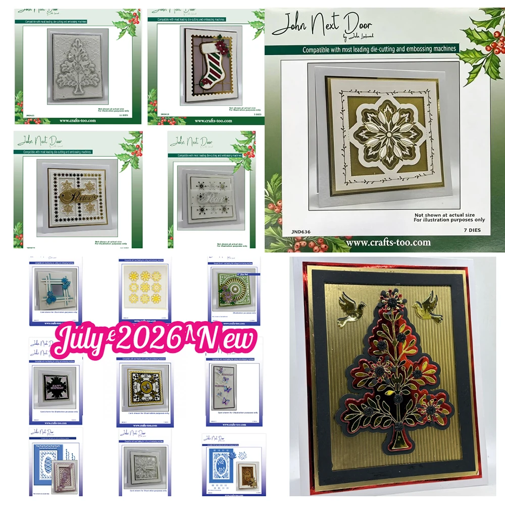 John Chocolate Deer Penguin Swirl Joy Duo Meggies Baumkugel Muschel-Quadrat-Stanzformen DIY Handgemachtes Scrapbook Oktober 2026 – Detail 18