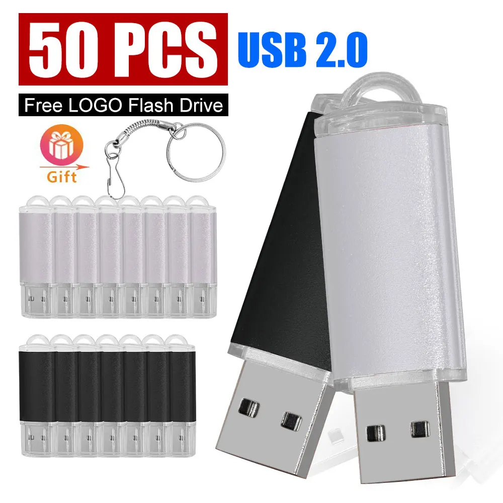 50pcs/lot High Speed USB 2.0 Pen Drive 128GB Usb stick Pendrive 4GB/8GB/16GB/32GB/64GB Memory Stick Business Gifts Flash Drive