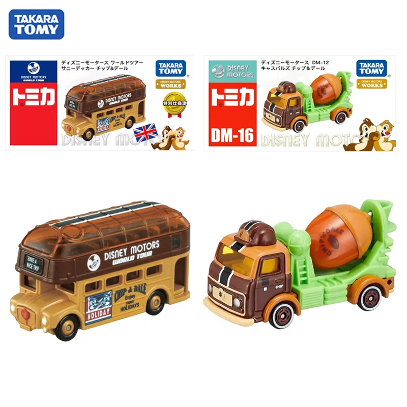 

TAKARA TOMY Tomica Disney Motors DM-16 Chip&Dale Mixer Bus Alloy Cars Toys Motor Vehicle Diecast Metal Model Gifts for Children