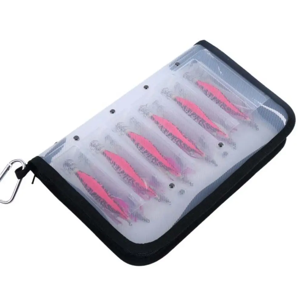 

Waterproof Squid Jig Storage Box Storage Wallet Hook Protective Cover Hard Lure Bag 12 Grids Transparent Lure Storage Case
