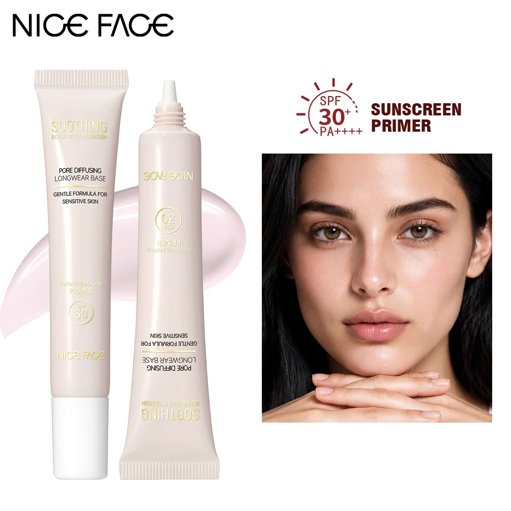NICEFACE Base Perfect Makeup Primer Full Coverage Matte Foundation With Color Retention Natural Hydrating Transparent Primer