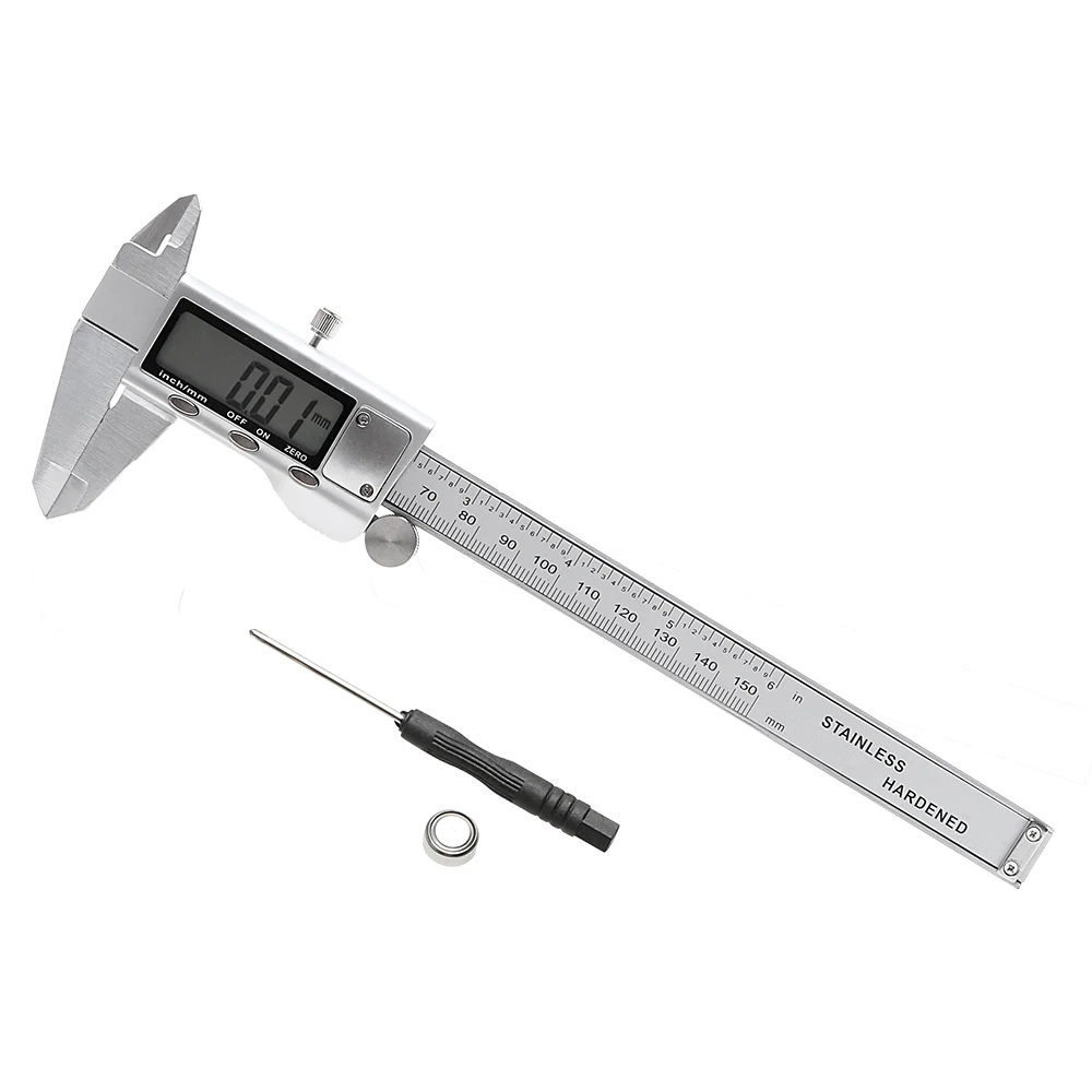 

High Precision 150mm LCD Electronic Digital Display Caliper Stainless Steel Measuring Tool Calipers 6 Inch Vernier Caliper
