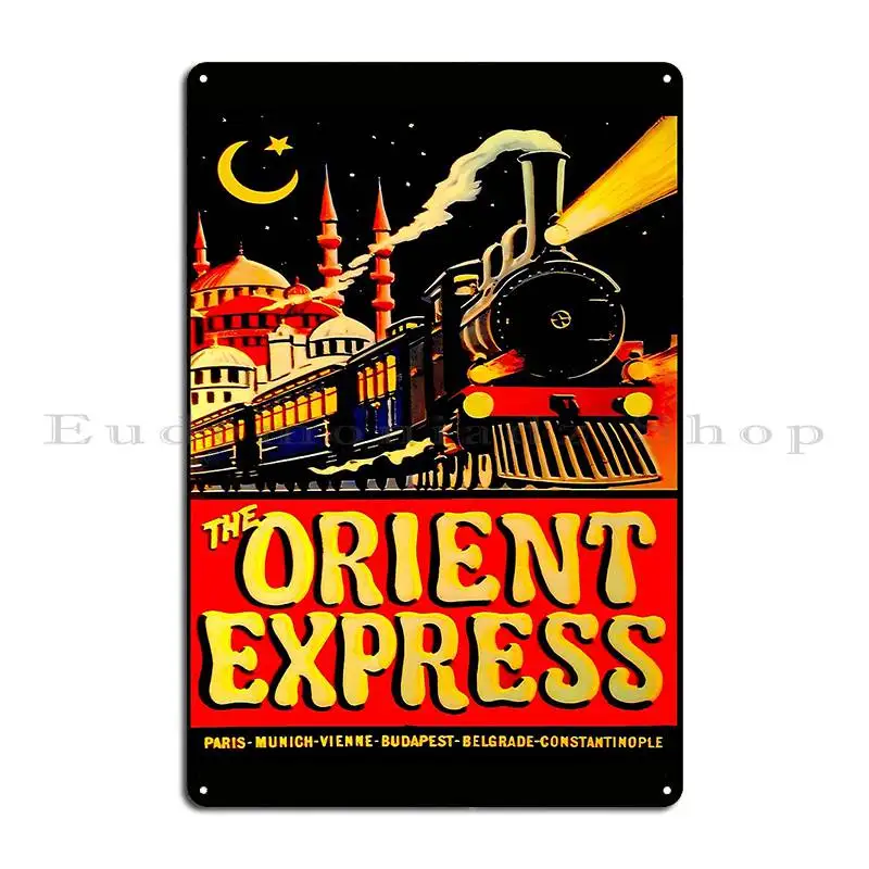 Orient Express Vintage 1936 Passenger Train Advertising Print Metal Plaque Poster Club Cinema Designing Garage Tin Sign Poster