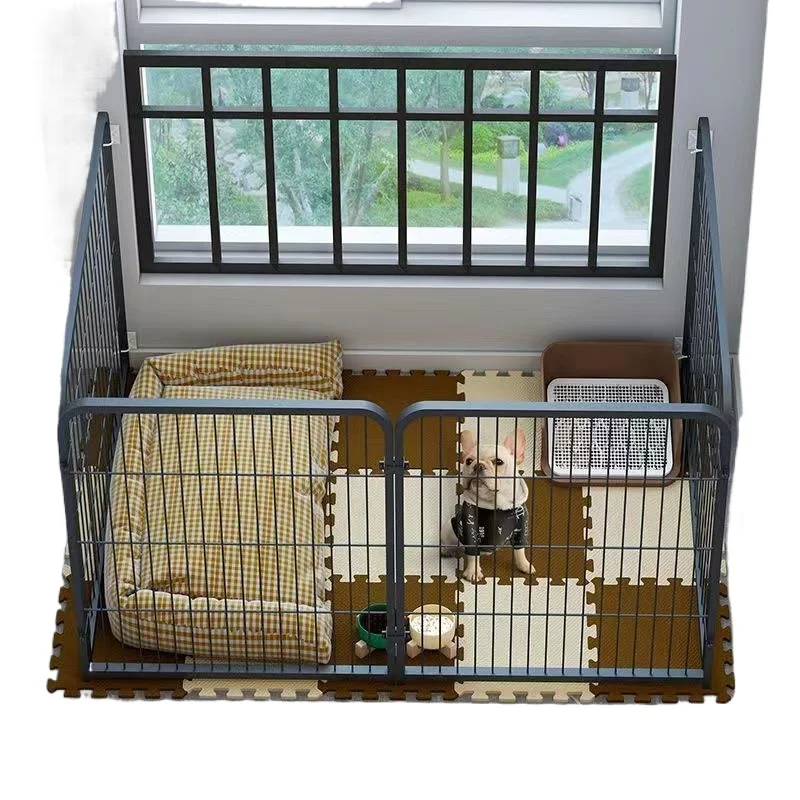 Valla para perros medianos y grandes de gran tamaño de acero inoxidable, necesidades diarias para perros Golden Retriever hogar