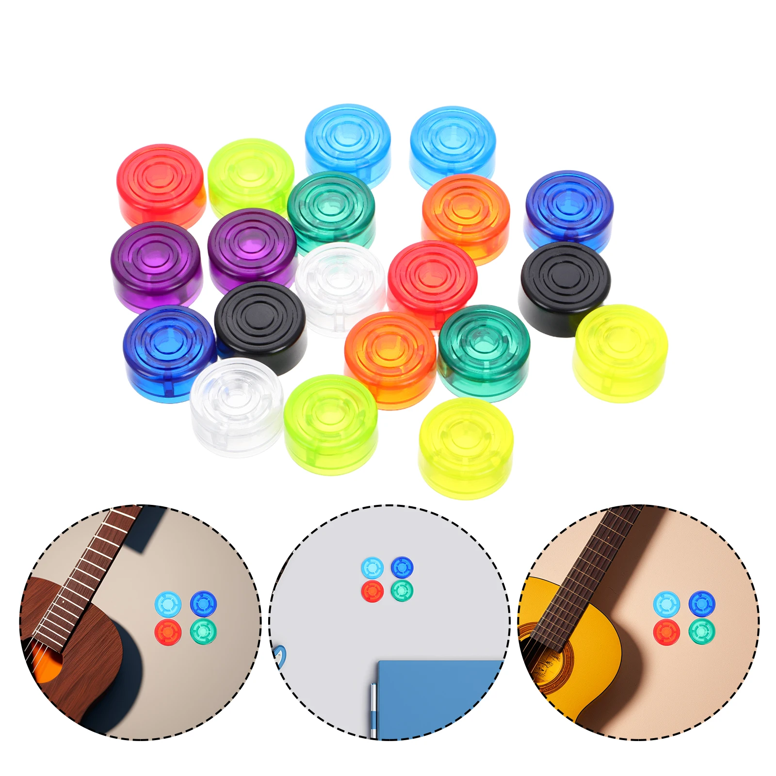 

20 Pcs Electric Guitar Effector Accessories Plastic Colorful Footswitch Toppers Protection