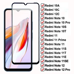 9D Tempered Glass For Xiaomi Redmi 12C 10A 10C 11 Prime Screen Protector For Redmi Note 10 12 10T 10S 11T 11R 11SE 11E Pro Glass