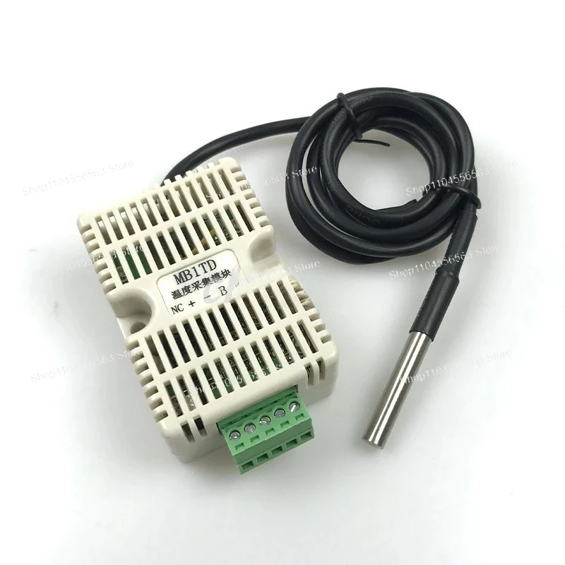 DS18B20 Temperature Sensor Transmitter RS485 Modbus RTU Acquisition Module for Industrial Monitoring