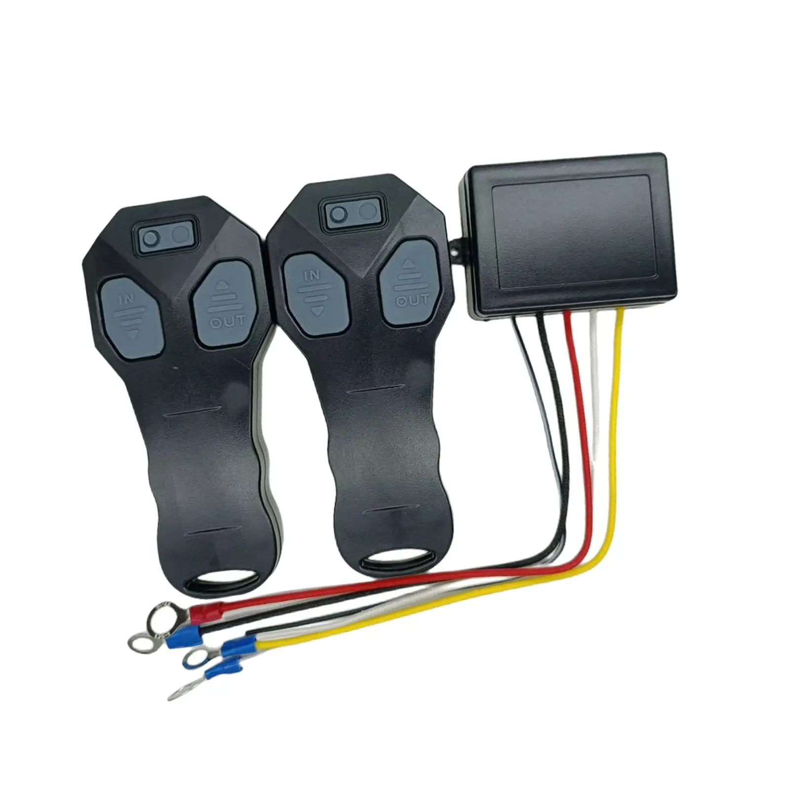 Kit de controle remoto de guincho sem fio com luz indicadora 2 interruptor de fone de ouvido de controle remoto elétrico 12V 24V para veículo caminhão